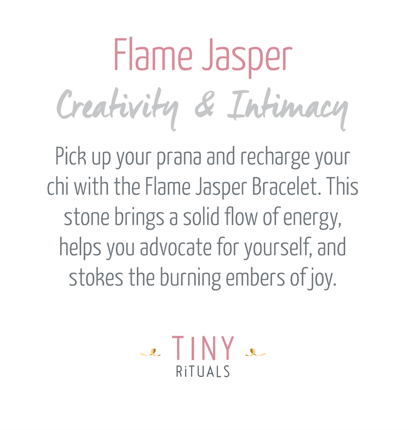 Flame Jasper Energy Bracelet 8mm
