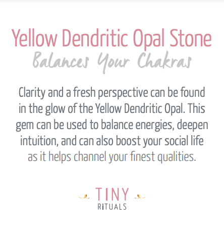 Yellow Dendritic Opal Energy Bracelet