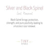 Silver Beaded Black Spinel Bracelet