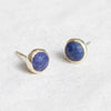 Lapis Lazuli Gold Stud Earrings
