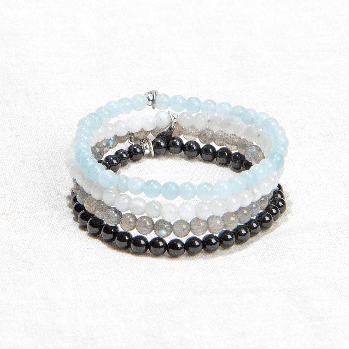 Moon Phase Bracelet Set - 4 Gemstones In S, M, L // Tiny Rituals