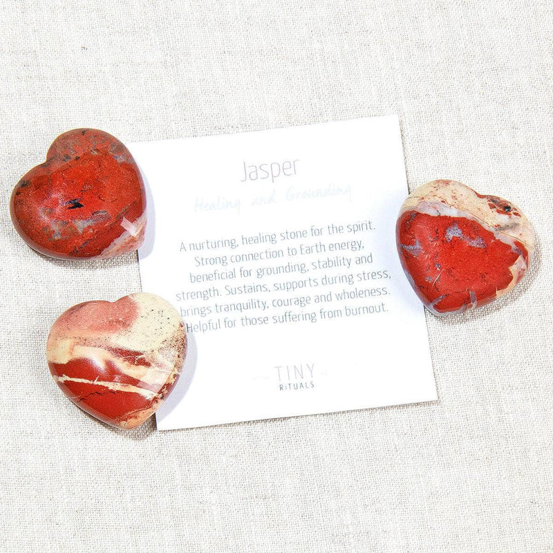 Red Jasper Mini Heart Set