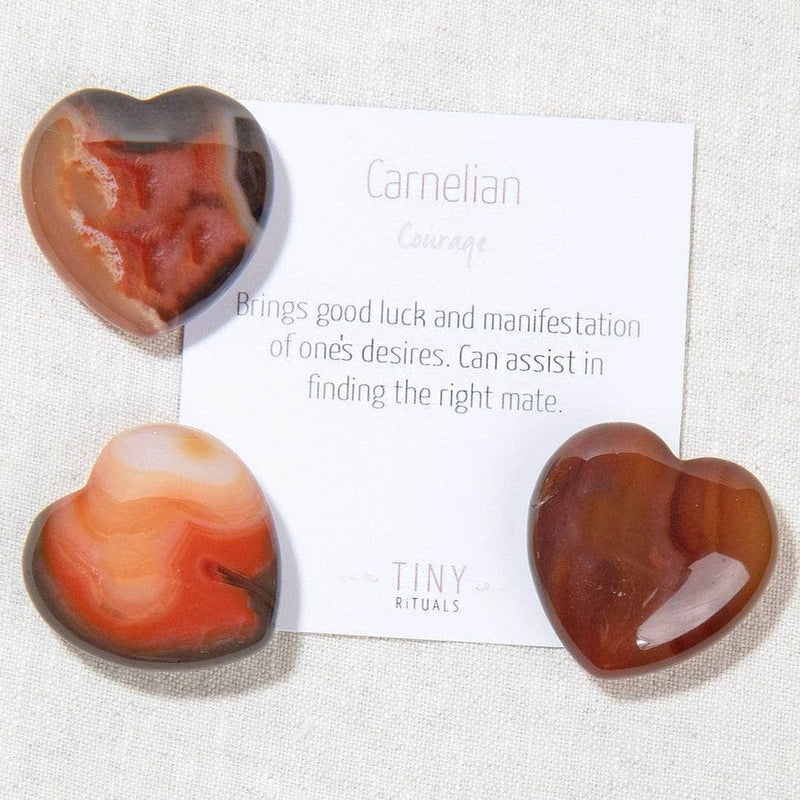Carnelian Mini Heart Set