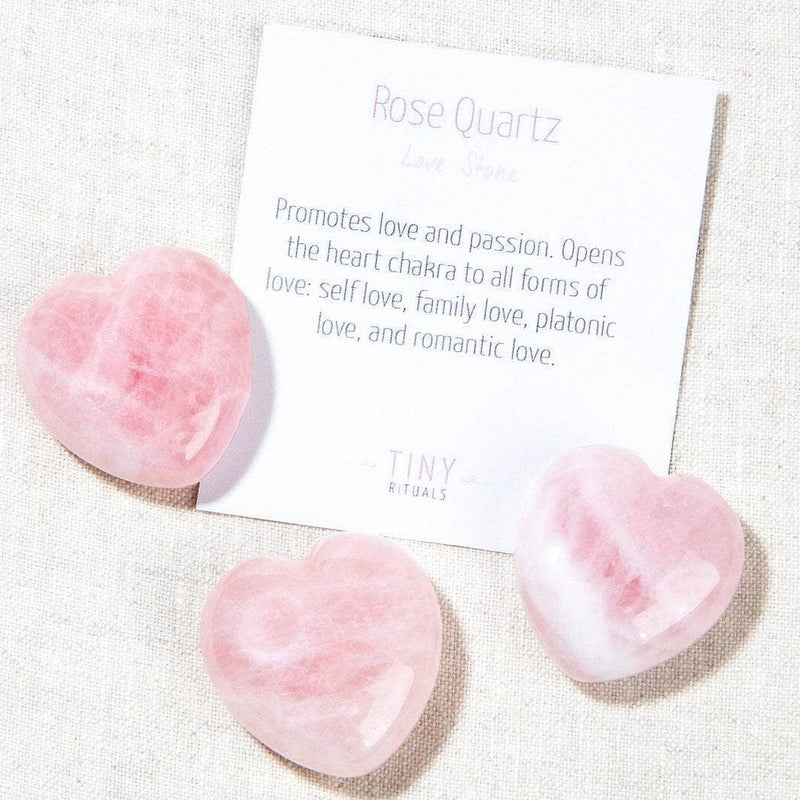 Rose Quartz Mini Heart Set