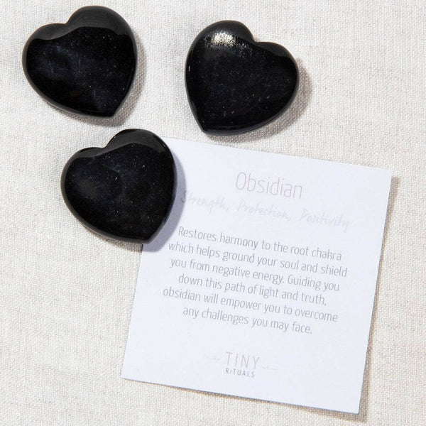 Black Obsidian Mini Heart Gift Set