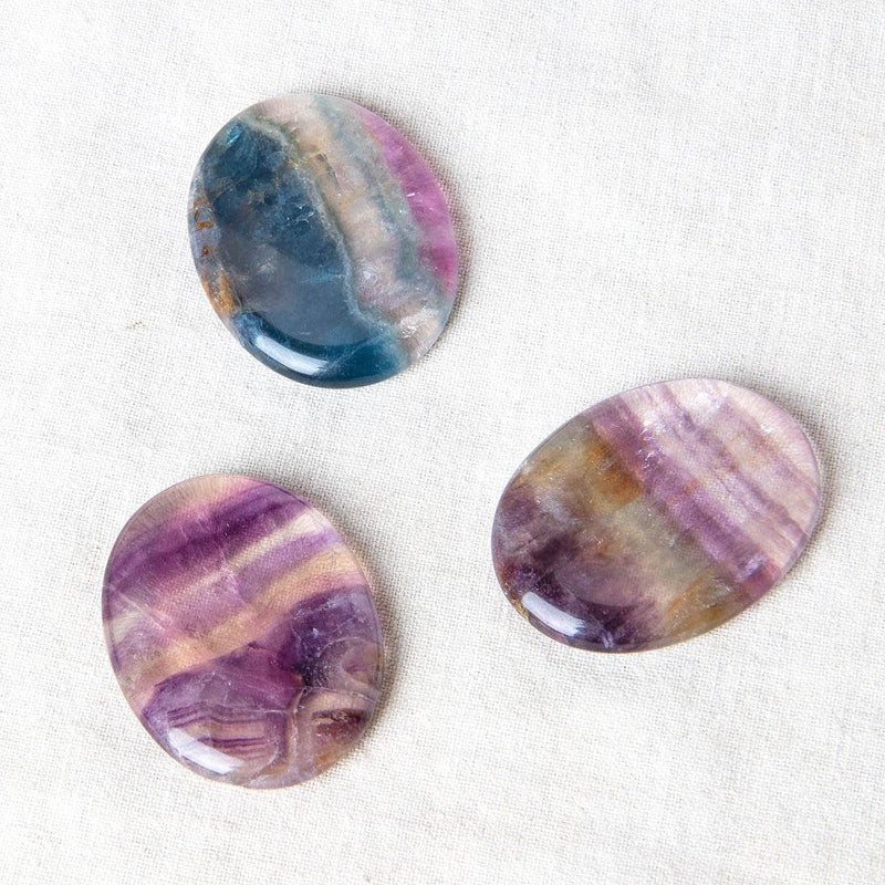 Rainbow Fluorite Worry Stone