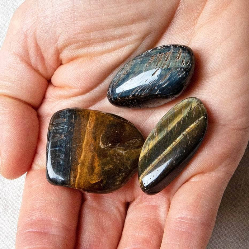 Blue Tiger Eye Stone Set