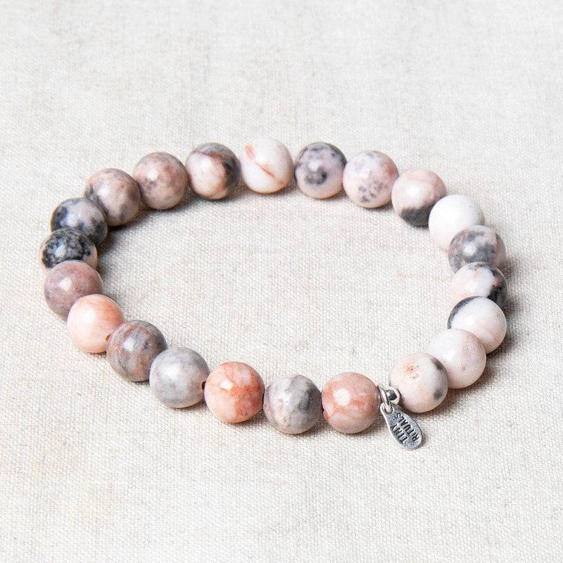 Pink Zebra Jasper Energy Bracelet 8mm