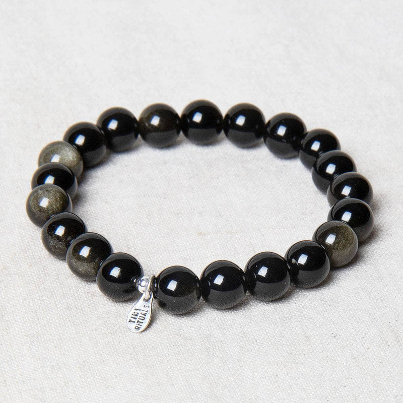 Golden Sheen Obsidian Crystal Bracelet (10mm) for Protection and Grounding  | Shopee Philippines