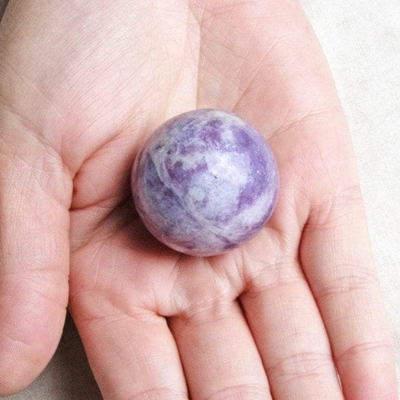 Lepidolite Sphere with Tripod