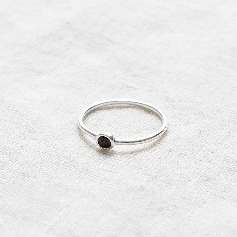 Black Onyx Silver Ring