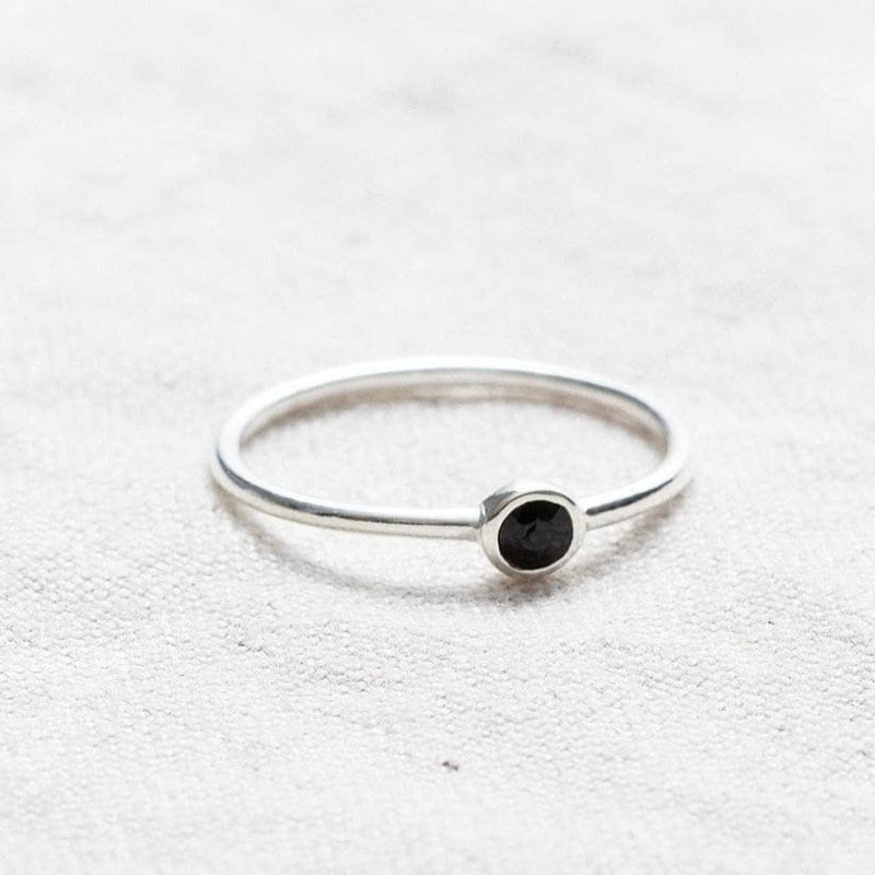 Black Onyx Silver Ring