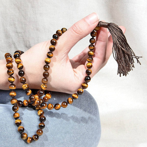 Tiger Eye Mala - High-Energy Gemstones