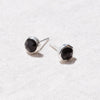 Black Onyx Silver Stud Earrings