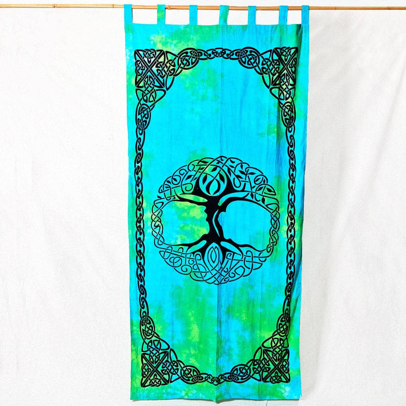 Celtic Tree of Life Tie Dye Curtain