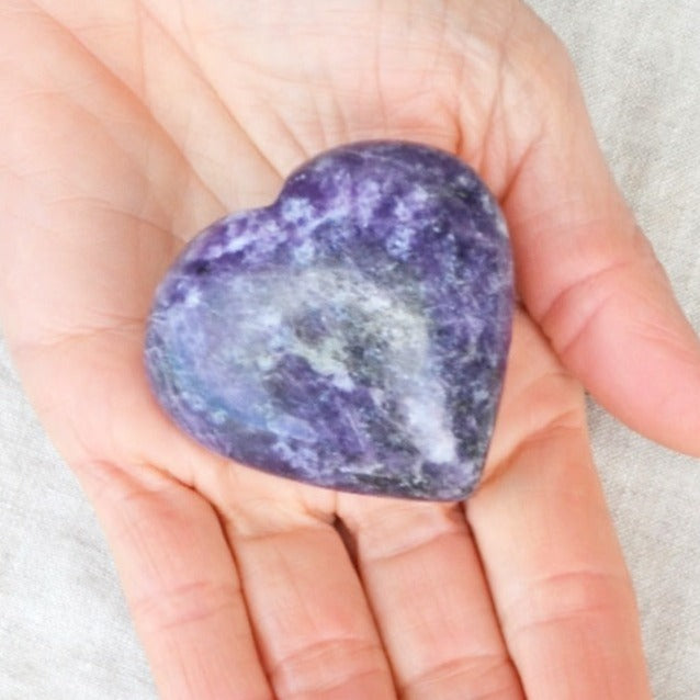 Lepidolite Heart