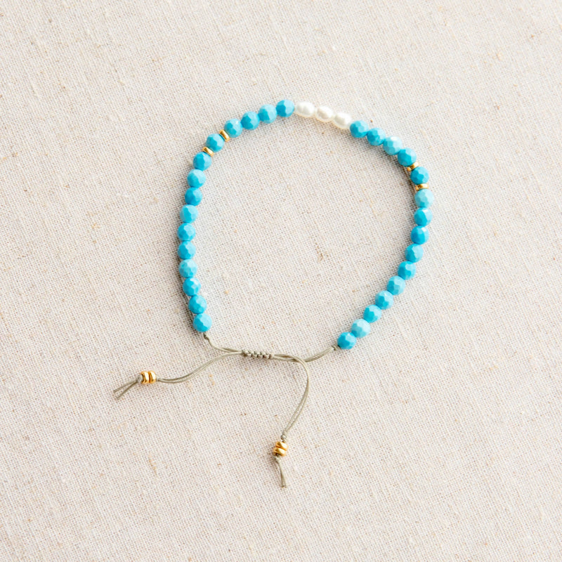Turquoise and Pearl Bracelet