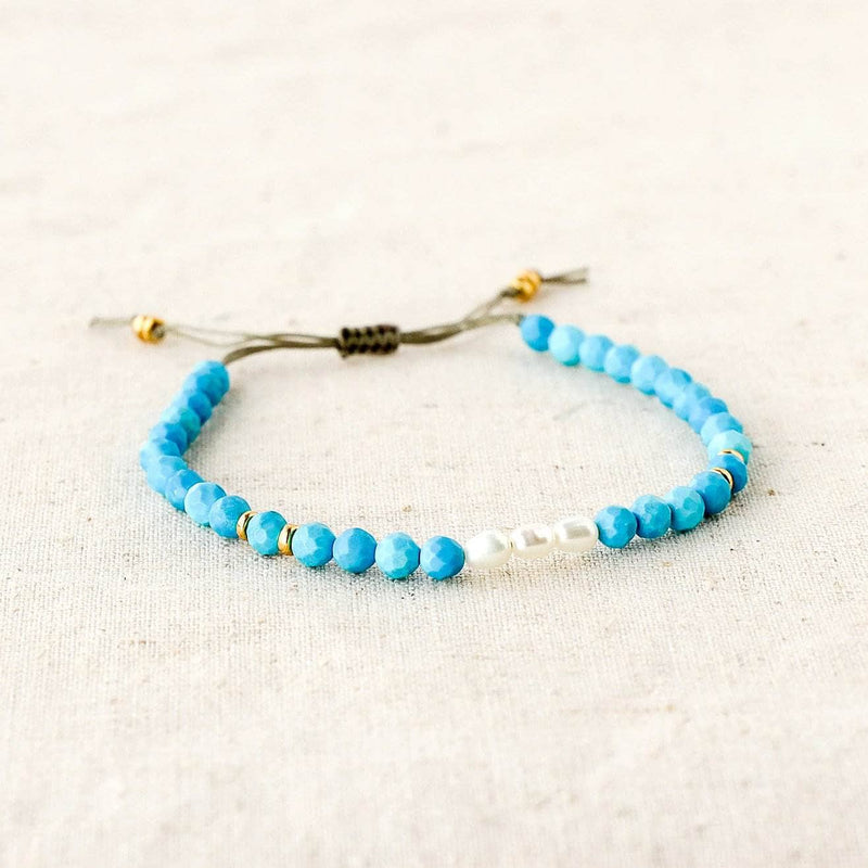 Turquoise and Pearl Bracelet